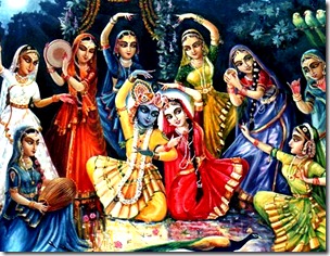 Radha and Krishna dancing