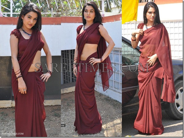 Kavya_Singh_Brown_Saree