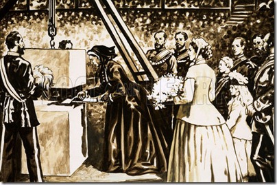 Why They Were Built: The Albert Hall. The opening of the Albert Hall by the aging Queen Victoria in 1871. Original artwork from Look and Learn no. 441 (27 June 1970). Why They Were Built: The Albert Hall. The opening of the Albert Hall by the aging Queen Victoria in 1871. Original artwork from Look and Learn no. 441 (27 June 1970).