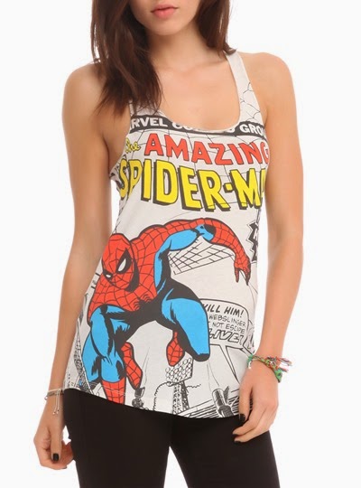 Marvel The Amazing Spider-Man Comic Cover Girls Tank Top from Hot Topic Marvel The Amazing Spider-Man Comic Cover Girls Tank Top from Hot Topic