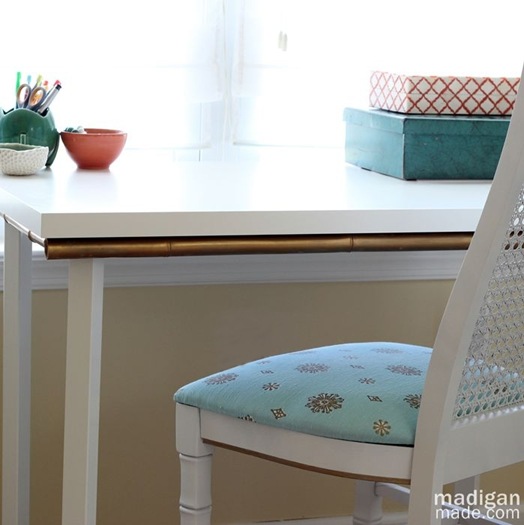 Simple IKEA white desk update - madiganmade.com