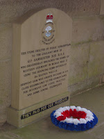 Memorial to 617 Dambuster Squadron in one of the towers on the Derwent Reservoir Dam