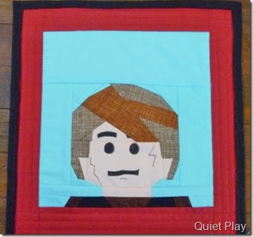 Lego Anakin paper pieced block