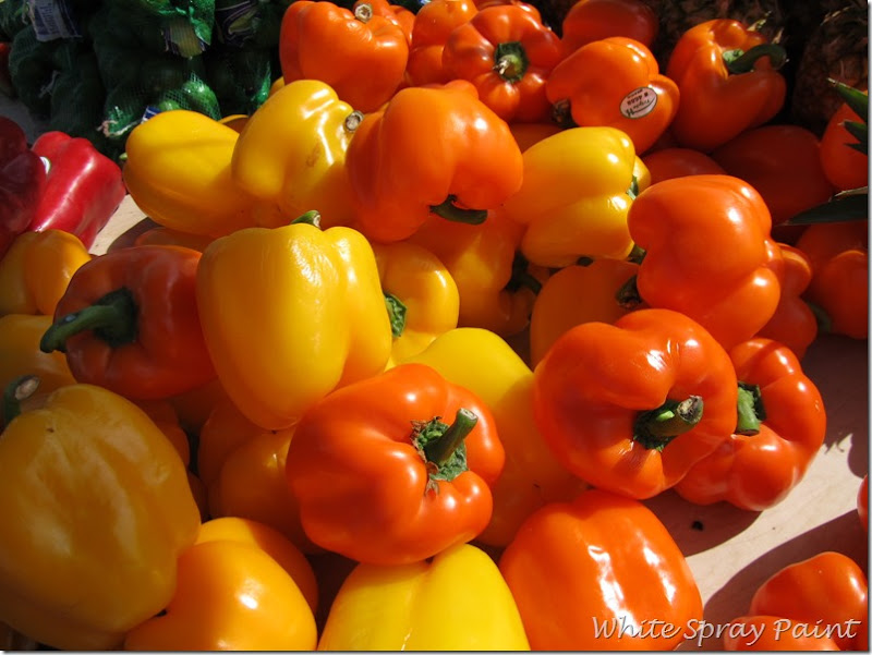 Orange, Yellow, Red Bell Peppers