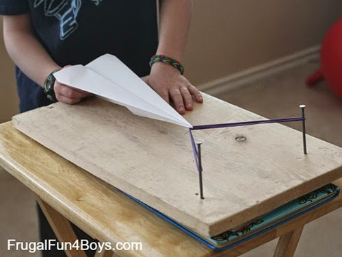 Paper Airplane Launcher from Frugal Fun 4 Boys