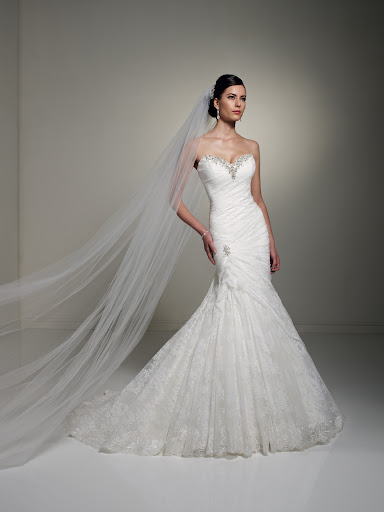 A beautiful, body-slimming Sophia Tolli gown. A beautiful, body-slimming Sophia Tolli gown.