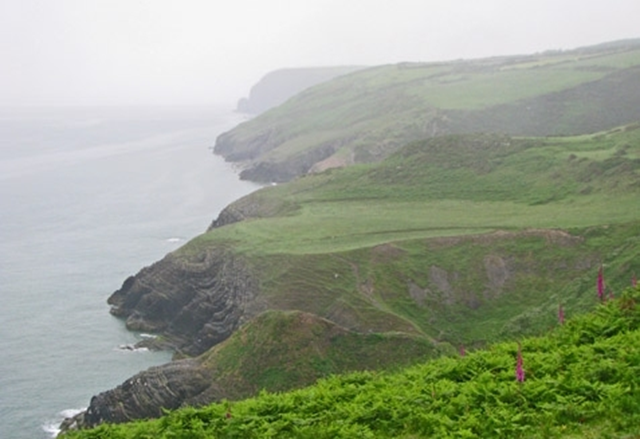 Irish sea coast along western Wales: site of an Iron Age fort. C. Michael Hogan via eoearth.org