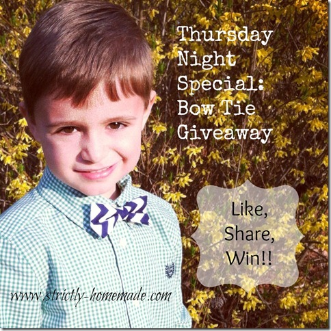 Week 6 Bow Tie Giveaway