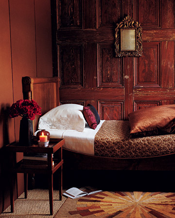 An equally rich paneled room. (marthastewart.com)