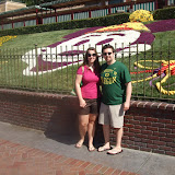 Cameron and Debbie in front of Mickey