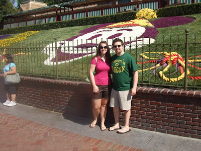 Cameron and Debbie in front of Mickey
