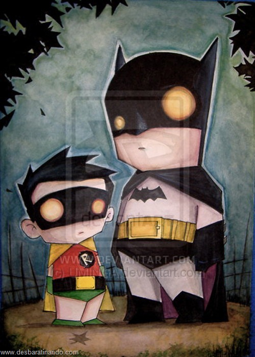 Batman e Robin desenhos arte uminga herois desbaratinando.jpg 