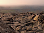 Lava flow at sunset, East Rift Zone