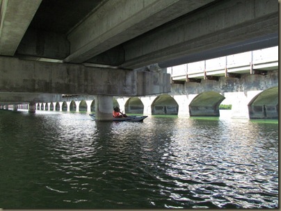 kayaking from bridge at sunshine key