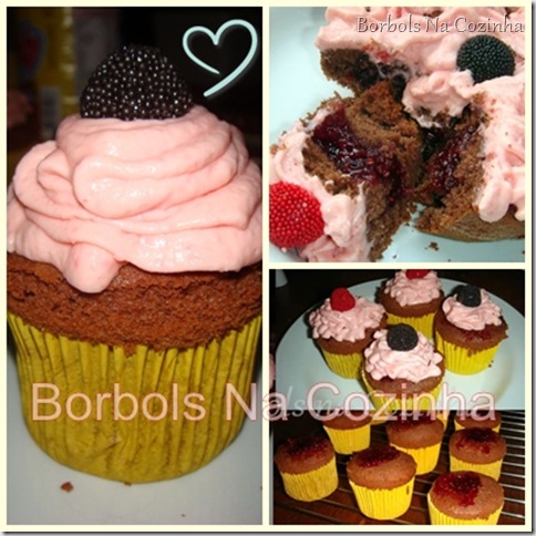 Cupcake de Chocolate e Framboesa Cupcake de Chocolate e Framboesa