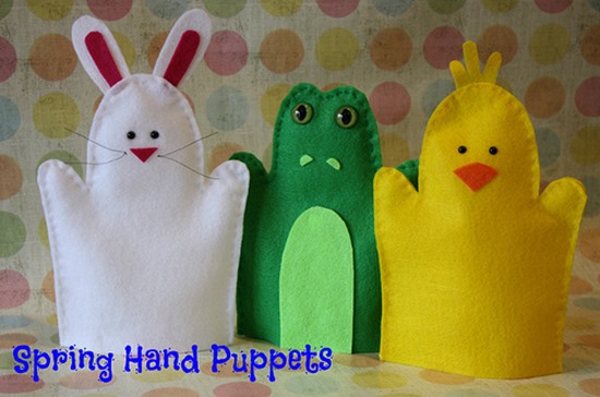 Handmade Easter Hand Puppets #diy #easter #craft