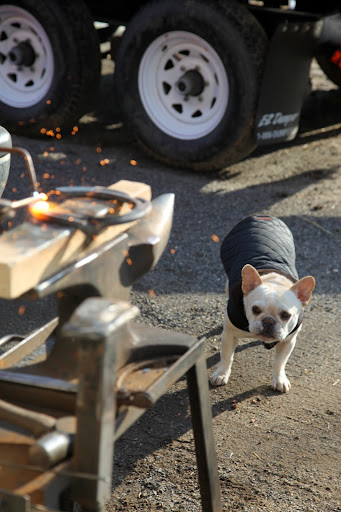Look at all of those sparks - better to stand back.
