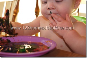 baby safe edible finger paint