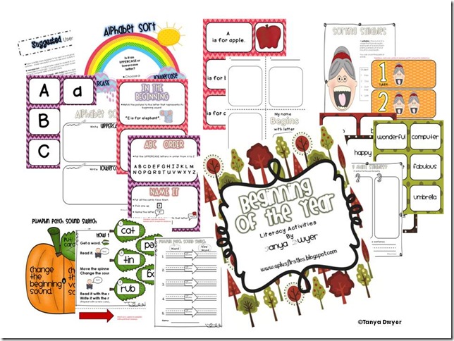 BOY Literacy Activities Preview BOY Literacy Activities Preview
