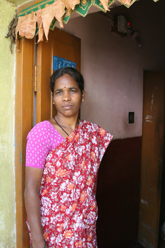 A few doors down from the shop is Jayashree’s two room house.
