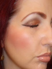 wearing NYX Cosmetics Baked Blush in Journey
