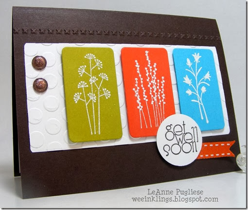 LeAnne Pugliese WeeInklings ColourQ217 Pocket Silhouettes Get Well Card Stampin Up