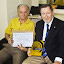 Foto tirada no dia 10 de junho de 2011, por ocasião da Conferência do físico norte-americano Douglas Dean Osheroff, Prêmio Nobel da Física de 1996, pronunciada na Universidade Federal do Pará, a Convite do Curso de Doutorado de Física. Antes da Conferência, Bassalo (no lado esquerdo) entregou ao Nobelista Osheroff (no lado direito) seu Diploma de MEMBRO EMÉRITO da Academia Paraense de Ciências (APC), bem como um exemplar do livro intitulado Diálogos sobre o Tempo, publicado pela APC, em 2010. Foto tirada no dia 10 de junho de 2011, por ocasião da Conferência do físico norte-americano Douglas Dean Osheroff, Prêmio Nobel da Física de 1996, pronunciada na Universidade Federal do Pará, a Convite do Curso de Doutorado de Física. Antes da Conferência, Bassalo (no lado esquerdo) entregou ao Nobelista Osheroff (no lado direito) seu Diploma de MEMBRO EMÉRITO da Academia Paraense de Ciências (APC), bem como um exemplar do livro intitulado Diálogos sobre o Tempo, publicado pela APC, em 2010.
