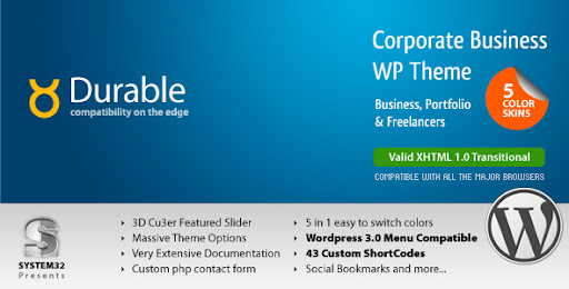 Durable 5 in 1 - Business & Portfolio Wordpress - Business Corporate