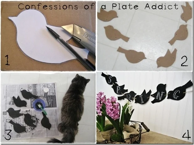 CONFESSIONS OF A PLATE ADDICT Chalkboard Birds Tutorial
