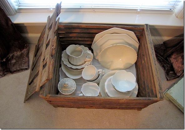 white dishes