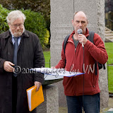 Dr Ian McKeane & Greg Quiery at the start of the walk from St Luke's Gardens Finding the Liverpool Irish - North City Heritage Walk