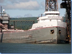 5014 Michigan - Sault Sainte Marie, MI - St Marys River - Soo Locks Boat Tours - the lake freighter Michipicoten at Algoma Steel Company, Sault Sainte Marie Canada 5014 Michigan - Sault Sainte Marie, MI - St Marys River - Soo Locks Boat Tours - the lake freighter Michipicoten at Algoma Steel Company, Sault Sainte Marie Canada