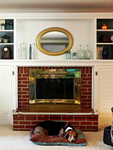 fireplace and mantel