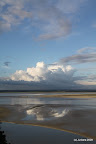 Wolkenpartij boven de baai van Mt-St-Michel
