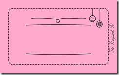 etiquette cadeau doodle dessin au trait fond rose clair