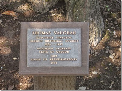 IMG_3263 Thomas Vaughan Tree Plaque at Willson Park in Salem, Oregon on September 4, 2006