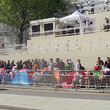 The wedding viewing area set up across the street from Westminster Abbey. It was pretty funny stuff...this was Wednesday and people were already camping out with their tents for Friday's wedding!