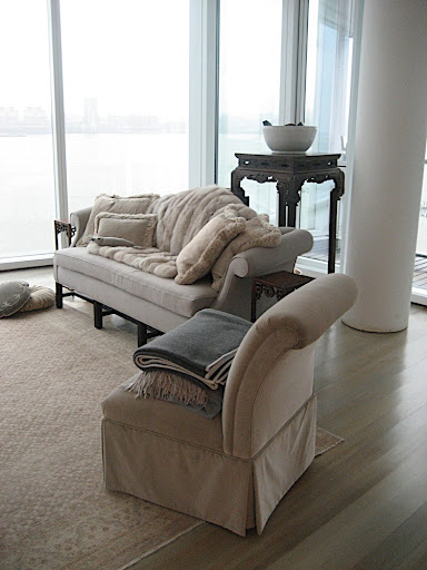 I'm also thinking about what pieces to choose for my living room to fill the space.  I'm currently living with the furniture that I had in my last apartment .