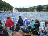 Enjoying lake cruise