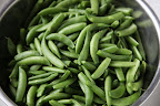 Sugar snap peas - all neatly trimmed.