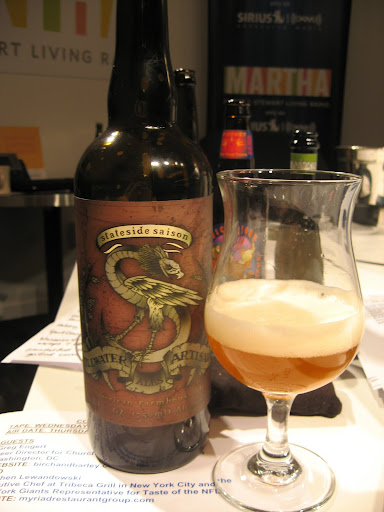 Baltimore's Stillwater Artisanal Ales makes its Stateside Saison in the Belgian style, resulting in a smooth, refreshing farmhouse ale that has citrus aromas reminiscent of a Sauvignon Blanc.