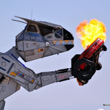 Robosauras heated things up today at the California Capital Airshow, by burning and eating a couple of cars for the main course of his meal. P38's, F22 Raptor, Jelly Belly Plane, the Patriots and many others took to the clear blue skies today over Mather Field to entertain Sacramento fans. While the weather was warm, it was a bit cooler than last year during the show and goers had a great time. California Capital Air Show, Saturday September 11, 2010