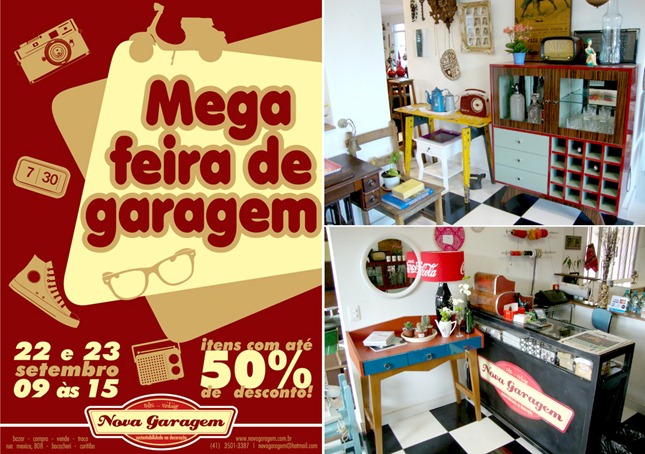Mega Feira de Garagem (produtos vintage) em Curitiba. Itens com até 50% de desconto. mega-feira-garagem-curitiba