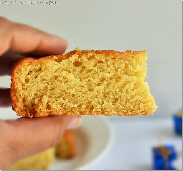 eggless sponge cake piece