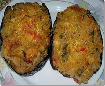 Melanzane ripiene di riso 