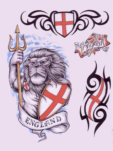 England Tattoo Flash