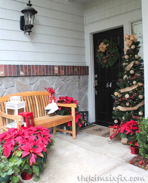 Christmas tree front porch