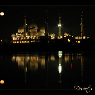 Sheikh Zayed Mosque is the third largest mosque in the world, located in Abu Dhabi, the capital of the United Arab Emirates. It is named after Sheikh Zayed bin Sultan Al Nahyan the founder and the first President of the United Arab Emirates, who is also buried there.<br> © <br> 3234634625.jpg