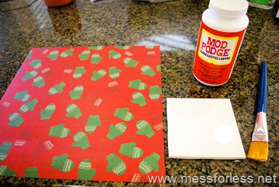 Scrapbook paper, mod podge