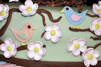 Gumpaste flowers and birds